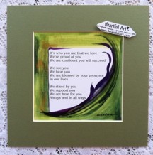 It's who you are that we love original quote (8x8) - Heartful Art by Raphaella Vaisseau